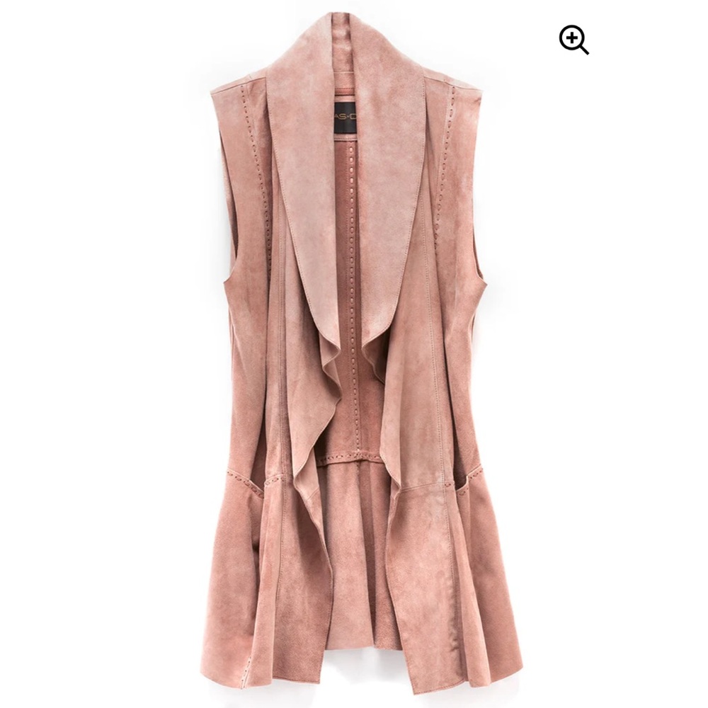 AS by DF Moonlight Suede Drape Vest in Moody Blush size Medium ORP$498 SOLD OUT